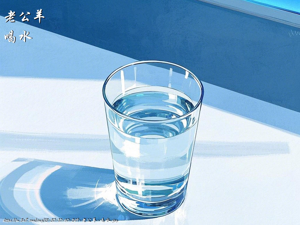 老公羊喝水搞笑图片