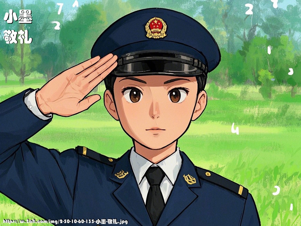 小墨敬礼搞笑图片