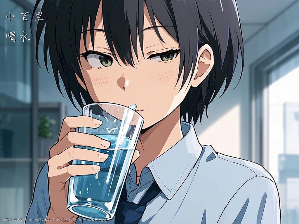 小百里喝水搞笑图片