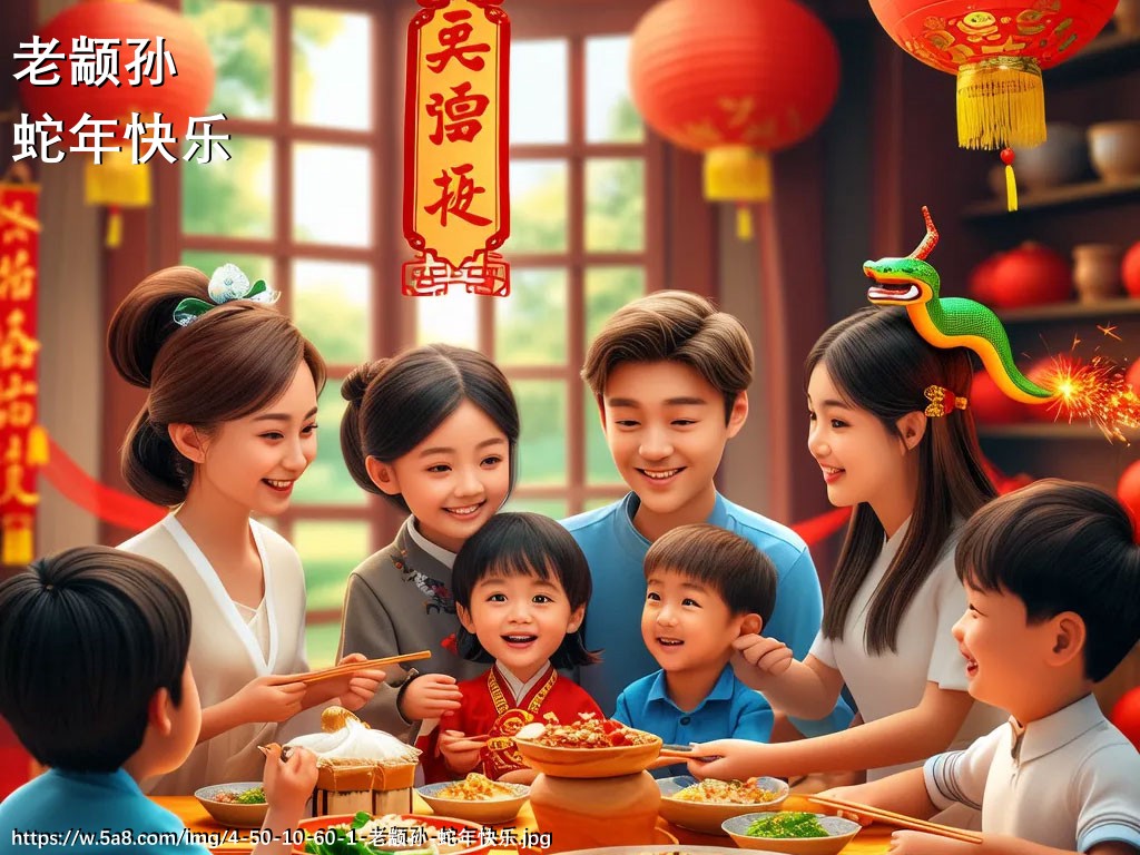 老颛孙蛇年快乐搞笑图片