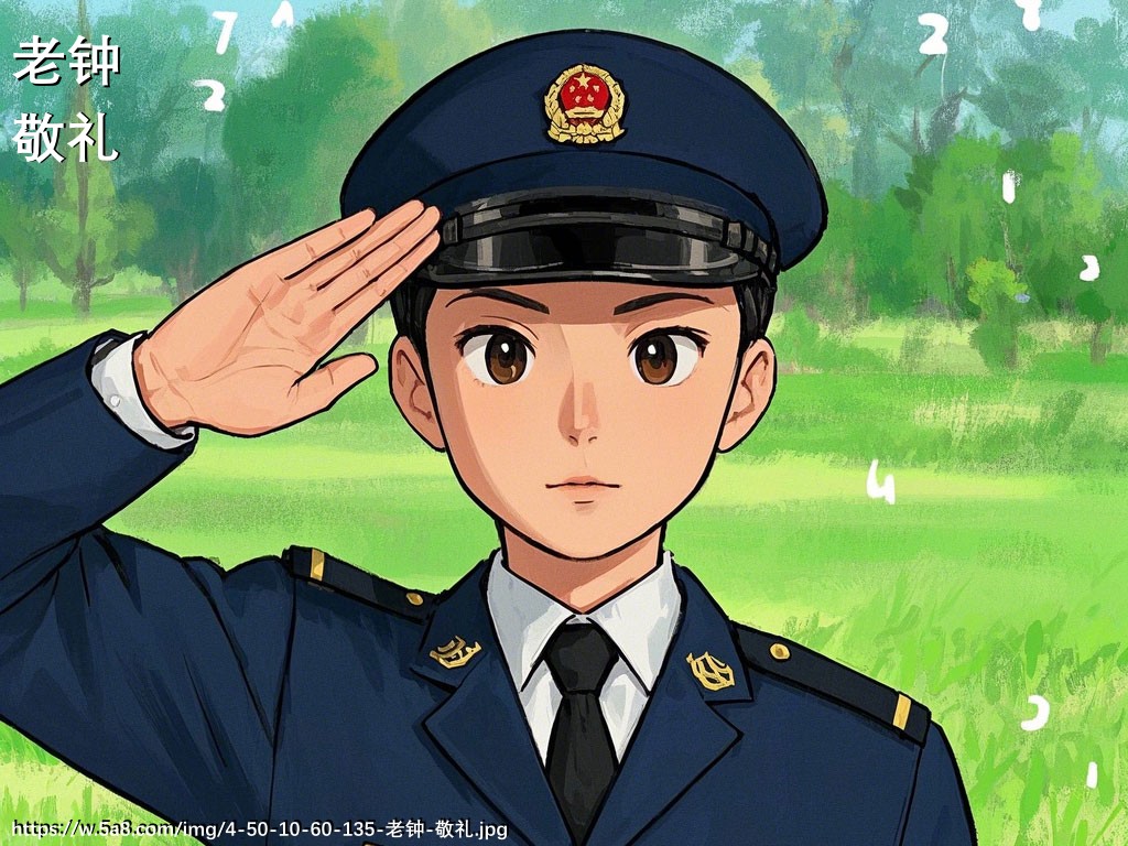 老钟敬礼搞笑图片