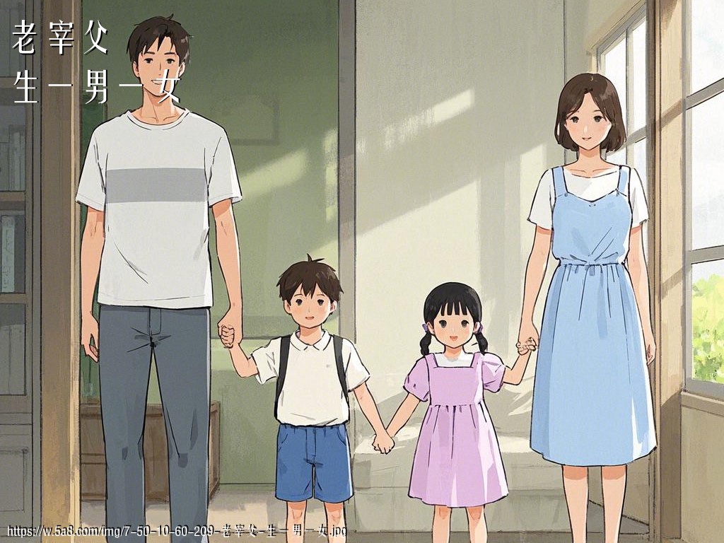 老宰父生一男一女搞笑图片